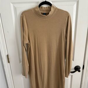 Tan Long Sleeve Dress